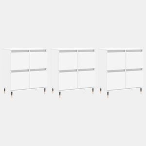 vidaXL Aparadores 3 pcs madeira processada branco