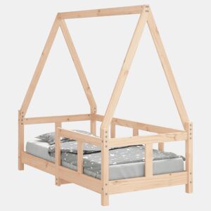 vidaXL Estrutura de cama infantil 70x140 cm pinho maciço