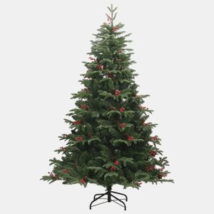 Árvore de Natal - Pinheiro de Natal artificial articulada c pinhas e bagas 180 cm