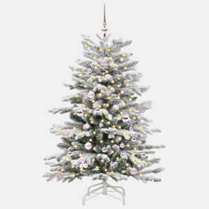 Árvore de Natal - Pinheiro de Natal Articulada Artificial Branco 150 cm PE e PVC