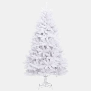 Árvore de Natal - Pinheiro de Natal artificial articulada com suporte 210 cm branco