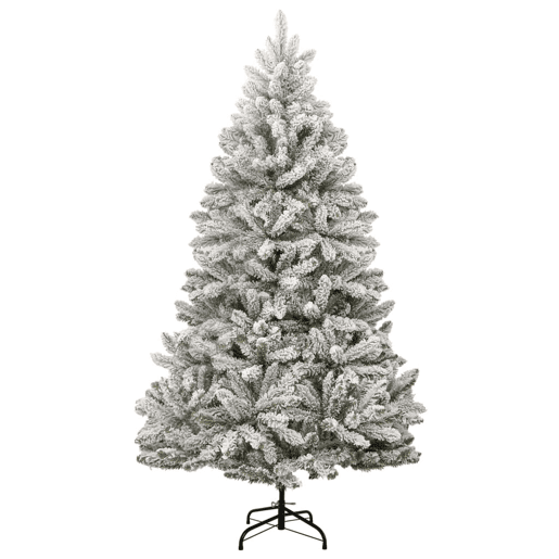 Árvore de Natal - Pinheiro de Natal artificial articulada c flocos de neve 210 cm