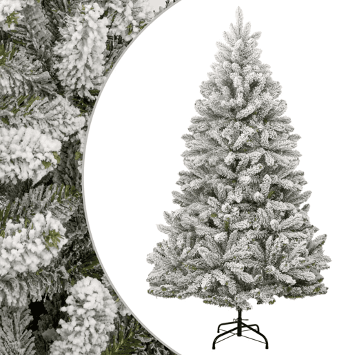 Árvore de Natal - Pinheiro de Natal artificial articulada c flocos de neve 210 cm