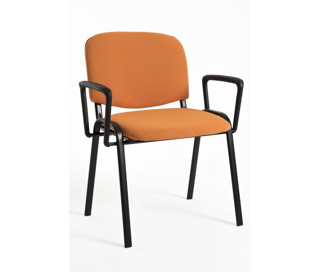 Pack 4 sillas ofis con brazos - naranja