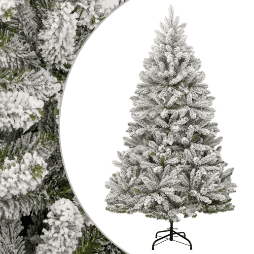 Árvore de Natal - Pinheiro de Natal artificial articulada c flocos de neve 240 cm