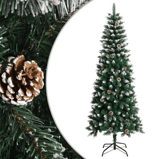 Árvore de Natal - Pinheiro de Natal artificial com suporte 210 cm PVC verde Árvore de Natal - Pinheiro de Natal artificial com suporte 210 cm PVC verde