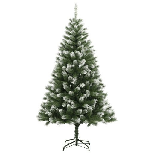 Árvore de Natal - Pinheiro de Natal artificial articulada c flocos de neve 180 cm