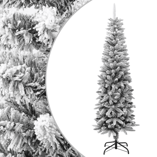 Árvore de Natal - Pinheiro de Natal artificial fina com neve PVC e PE 180 cm
