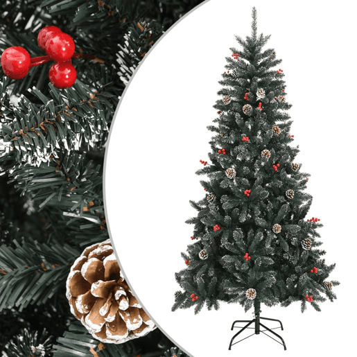 Árvore de Natal - Pinheiro de Natal artificial com suporte 210 cm PVC verde