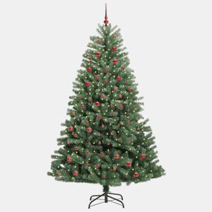 Árvore de Natal - Pinheiro de Natal Articulada Artificial Verde 210 cm PVC e Metal