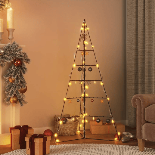 Árvore de Natal - Pinheiro de Natal para decoração 140 cm metal preto