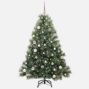 Árvore de Natal - Pinheiro de Natal Artificial com 150 LEDs Verde 150 cm PE e PVC