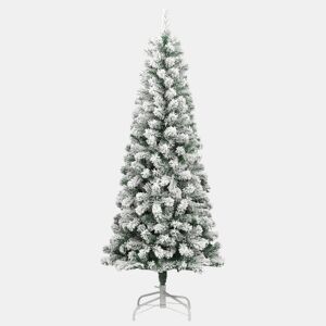 Árvore de Natal - Pinheiro de Natal artificial articulada c flocos de neve 210 cm