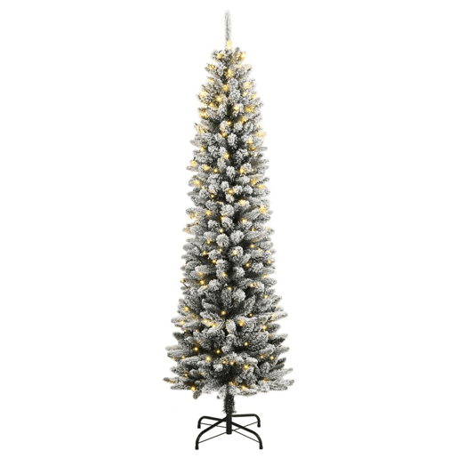 Árvore de Natal - Pinheiro de Natal artificial com 150 luzes LED e neve 150 cm