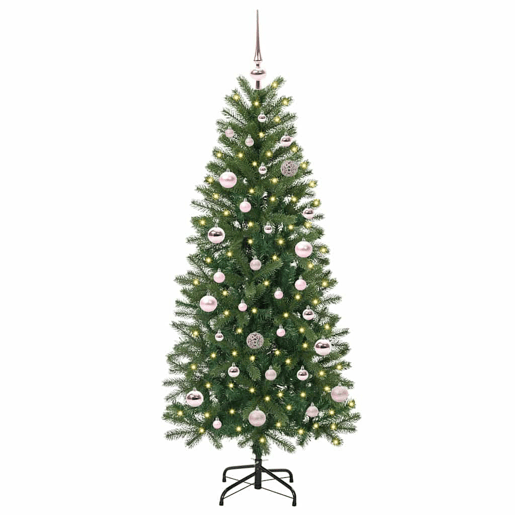Árvore de Natal - Pinheiro de Natal Artificial com 150 LEDs Verde 150 cm PE e PVC