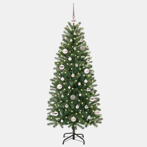 Árvore de Natal - Pinheiro de Natal Artificial com 150 LEDs Verde 150 cm PE e PVC