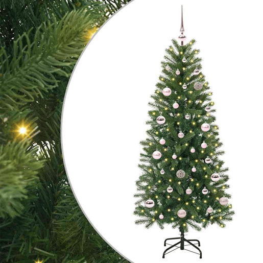 Árvore de Natal - Pinheiro de Natal Artificial com 150 LEDs Verde 150 cm PE e PVC
