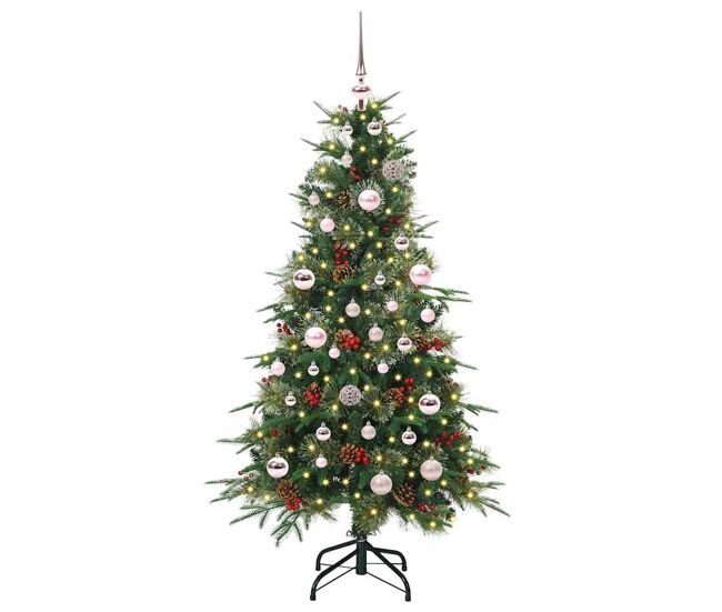 árbol de navidad - árbol navideño artificial con ramas articuladas verde 150 cm