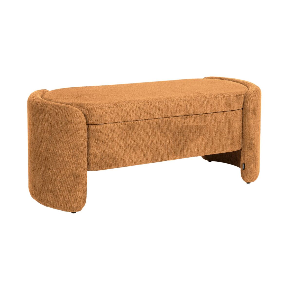 Banco baúl, pie de cama contemporáneo de tela simple Terracota