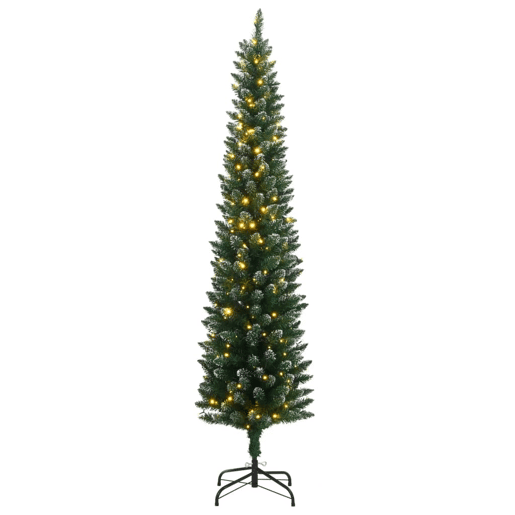 Árvore de Natal - Pinheiro de Natal artificial fina com 300 luzes LED 240 cm