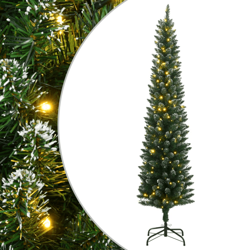 Árvore de Natal - Pinheiro de Natal artificial fina com 300 luzes LED 240 cm