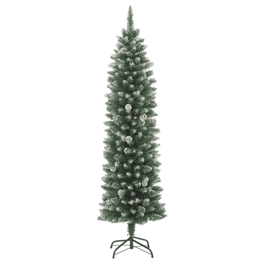Árvore de Natal - Pinheiro de Natal artificial fina com suporte 120 cm PVC