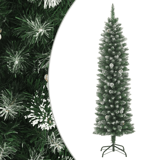 Árvore de Natal - Pinheiro de Natal artificial fina com suporte 120 cm PVC