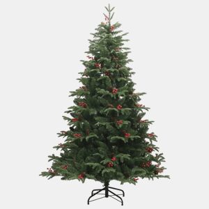 Árvore de Natal - Pinheiro de Natal artificial articulada c pinhas e bagas 210 cm