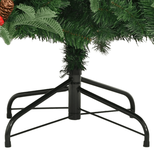Árvore de Natal - Pinheiro de Natal artificial articulada c pinhas e bagas 210 cm