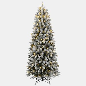 Árvore Natal - Pinheiro de Natal artificial c 300 luzes LED e flocos de neve 240cm