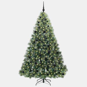Árvore de Natal - Pinheiro de Natal Artificial com 300 LEDs Verde 210 cm PE e PVC