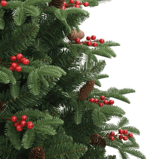 Árvore de Natal - Pinheiro de Natal artificial articulada c pinhas e bagas 240 cm