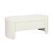Banco baúl, pie de cama contemporáneo de tela simple Banco baúl, pie de cama contemporáneo de tela simple Blanco