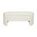 Banco baúl, pie de cama contemporáneo de tela simple Banco baúl, pie de cama contemporáneo de tela simple Blanco