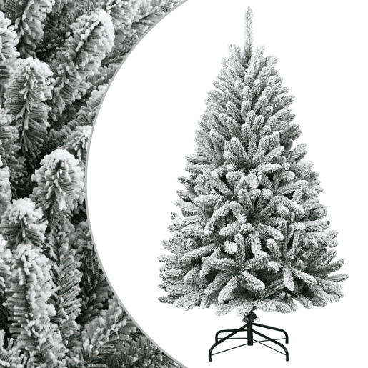 Árvore de Natal - Pinheiro de Natal artificial articulada c flocos de neve 150 cm