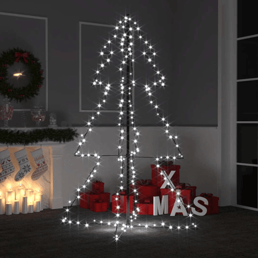 Árvore de Natal - Pinheiro de Natal em cone 200 LEDs 98x150 cm interior e exterior Árvore de Natal - Pinheiro de Natal em cone 200 LEDs 98x150 cm interior e exterior