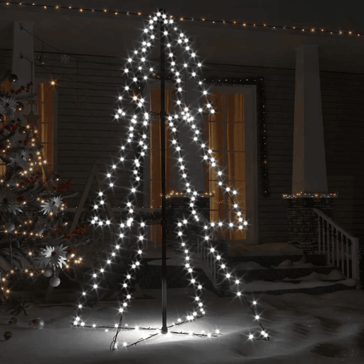 Árvore de Natal - Pinheiro de Natal em cone 200 LEDs 98x150 cm interior e exterior Árvore de Natal - Pinheiro de Natal em cone 200 LEDs 98x150 cm interior e exterior