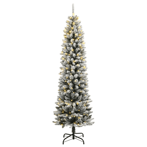 Árvore de Natal - Pinheiro de Natal artificial com 150 luzes LED e neve 120 cm