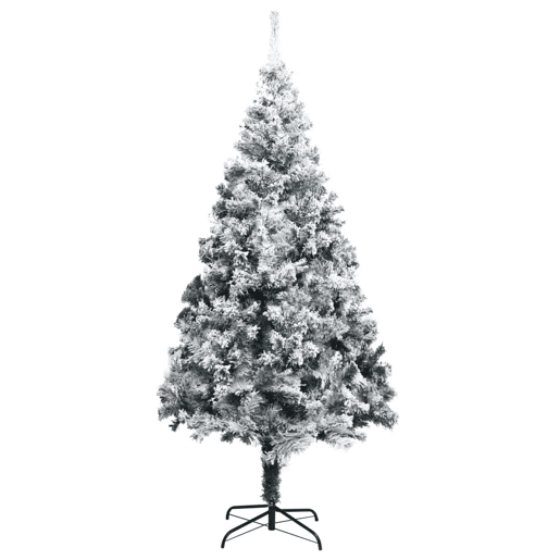 Árvore de Natal - Pinheiro de Natal artificial c flocos de neve 240 cm PVC verde Árvore de Natal - Pinheiro de Natal artificial c flocos de neve 240 cm PVC verde