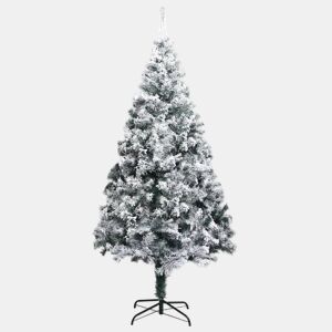 Árvore de Natal - Pinheiro de Natal artificial c flocos de neve 240 cm PVC verde