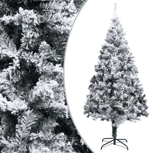 Árvore de Natal - Pinheiro de Natal artificial c flocos de neve 240 cm PVC verde Árvore de Natal - Pinheiro de Natal artificial c flocos de neve 240 cm PVC verde