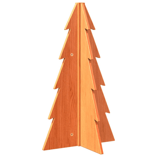 Árvore de Natal decorativa 69,5 cm pinho maciço castanho-mel
