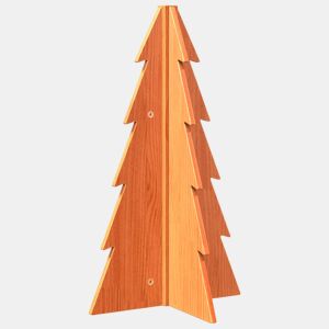 Árvore de Natal decorativa 69,5 cm pinho maciço castanho-mel