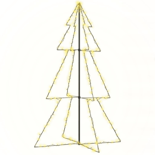 Árvore de Natal - Pinheiro de Natal em cone 240 LEDs 118x180 cm interior e exterior