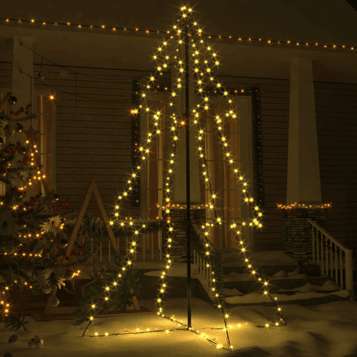 Árvore de Natal - Pinheiro de Natal em cone 240 LEDs 118x180 cm interior e exterior