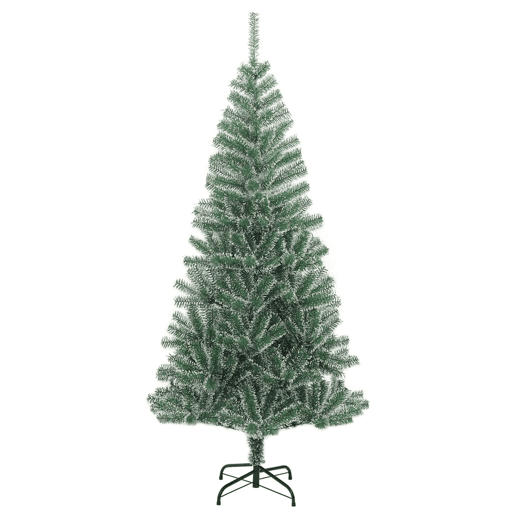 Árvore de Natal - Pinheiro de Natal artificial c flocos de neve 210 cm verde