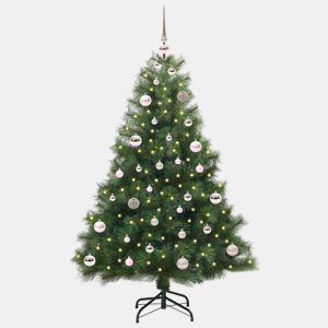 Árvore de Natal - Pinheiro de Natal Artificial com 150 LEDs Verde 150 cm PE e PVC