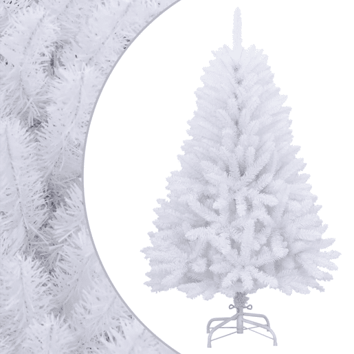 Árvore de Natal - Pinheiro de Natal artificial articulada com suporte 120 cm branco