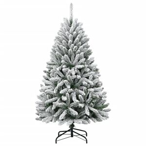 Árvore de Natal - Pinheiro de Natal artificial articulada c flocos de neve 120 cm