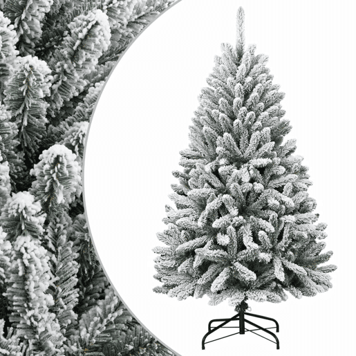 Árvore de Natal - Pinheiro de Natal artificial articulada c flocos de neve 120 cm